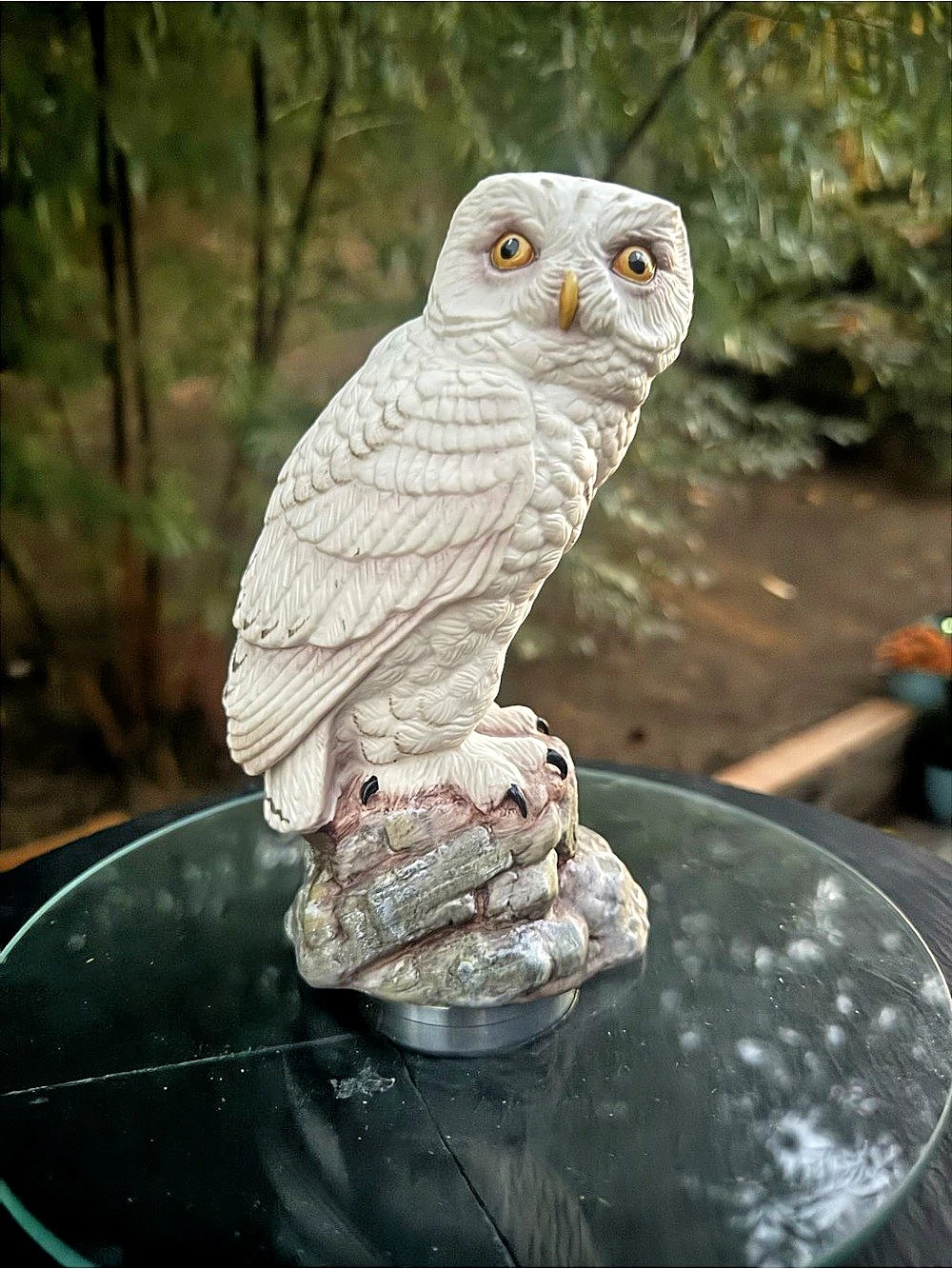 Aynsley Snowy Owl Figurine Porcelain Owl Sculpture